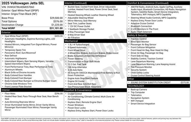Used 2025 Volkswagen Jetta SEL FWD image 35