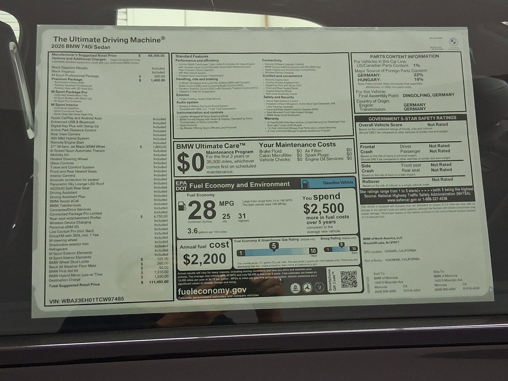 New 2026 BMW 740i w/ Premium Package image 30