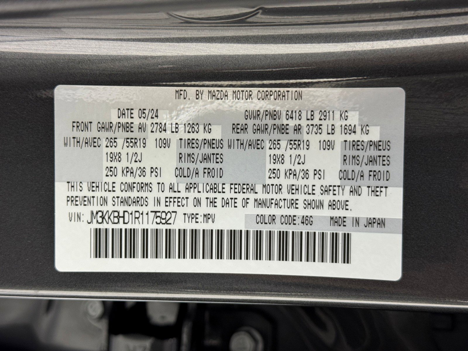 Used 2024 MAZDA CX-90 3.3 Turbo w/ Preferred Package image 44