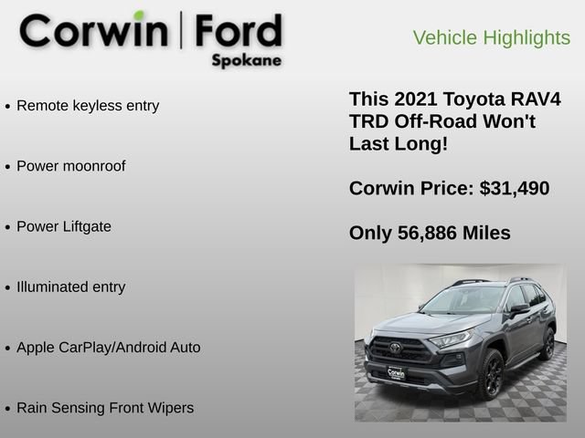 Used 2021 Toyota RAV4 TRD Off-Road w/ TRD Off-Road Weather Package AWD/4WD image 12