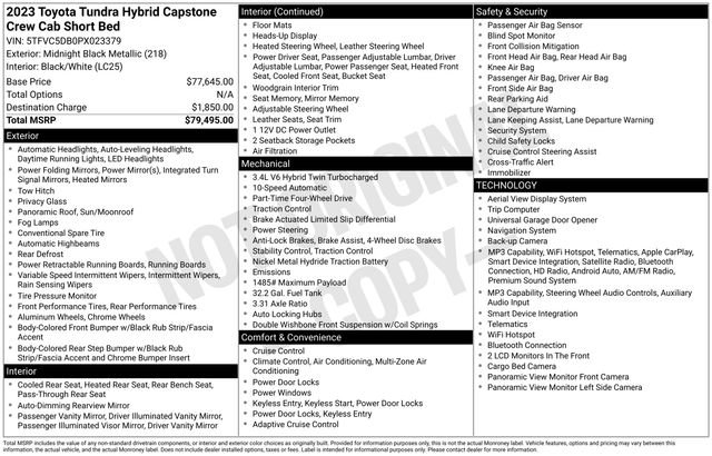Used 2023 Toyota Tundra Capstone AWD/4WD image 4