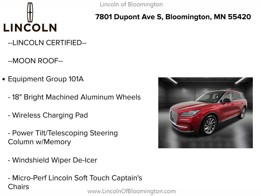 Used 2024 Lincoln Corsair AWD w/ Equipment Group 101A image 6