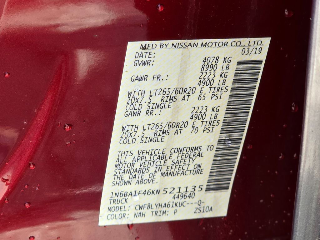 Used 2019 Nissan Titan Platinum Reserve w/ Platinum Utility Package image 23