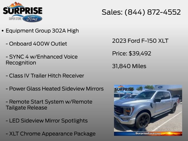 Used 2023 Ford F150 XLT w/ Equipment Group 302A High AWD/4WD image 7