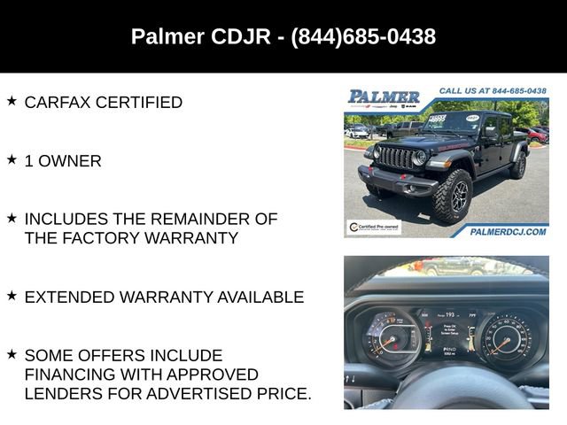 Certified 2025 Jeep Gladiator Rubicon w/ Safety Group AWD/4WD image 30