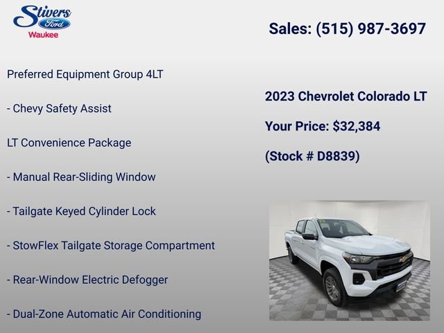 Used 2023 Chevrolet Colorado LT w/ LT Convenience Package image 7