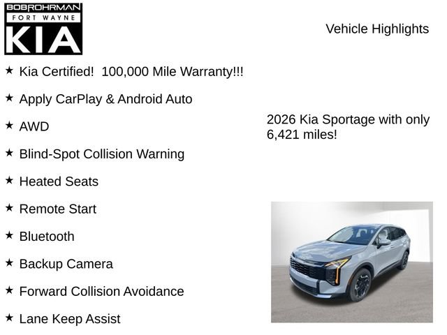 Certified 2026 Kia Sportage S image 7