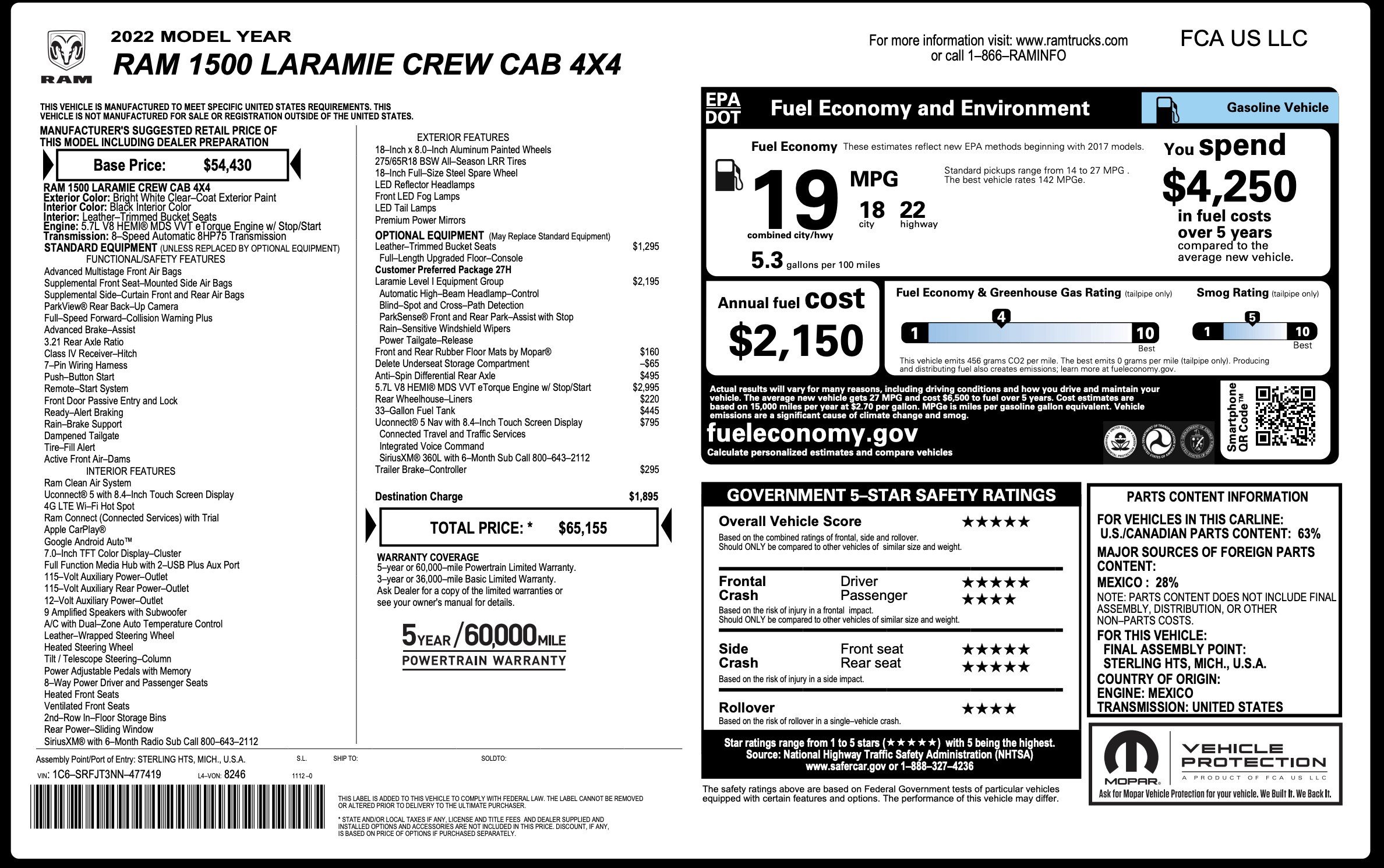 Used 2022 RAM 1500 Laramie AWD/4WD image 2