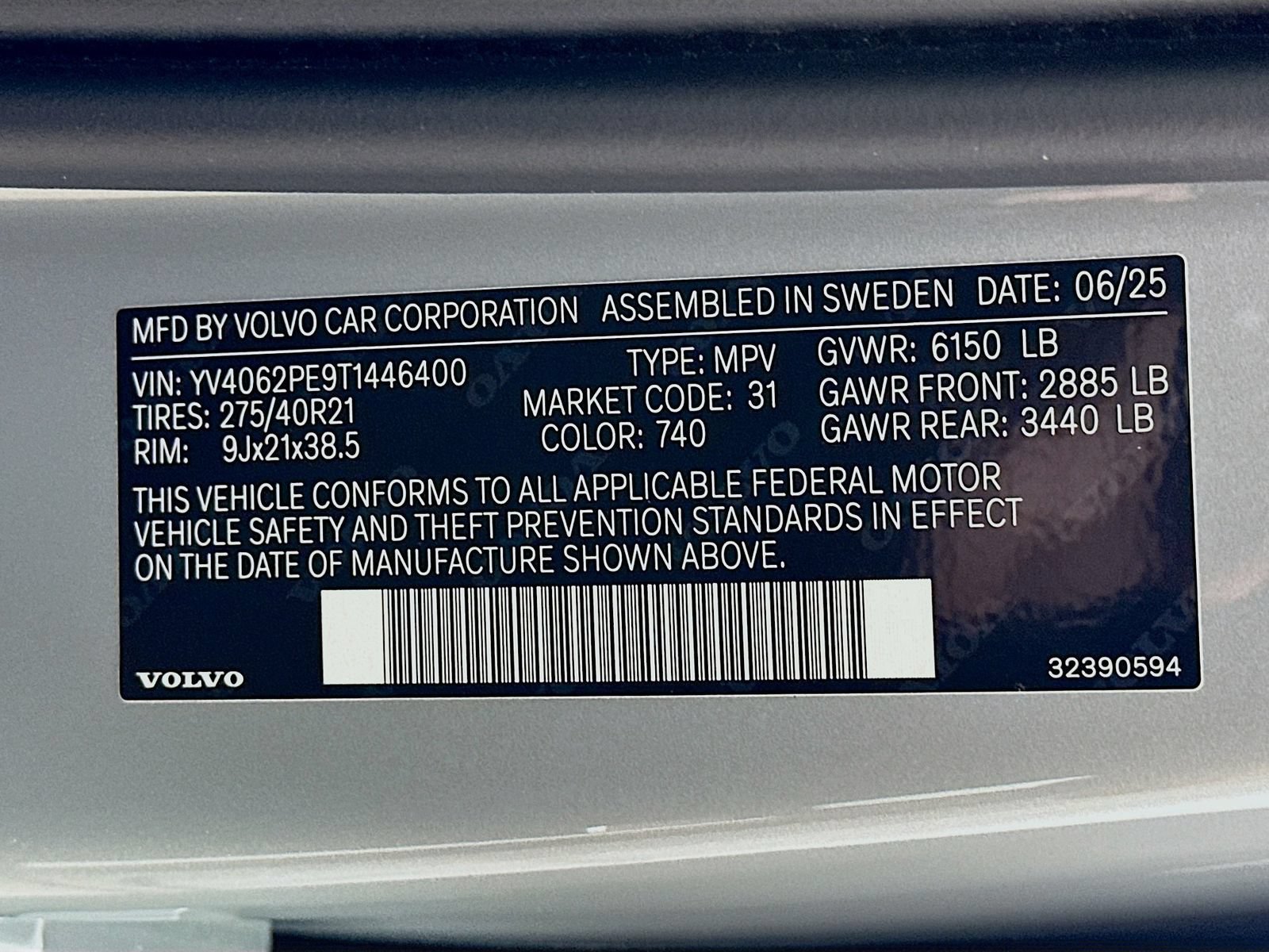 Used 2026 Volvo XC90 B6 Plus w/ Protection Package Premier AWD/4WD image 48