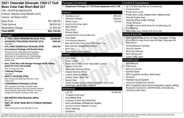 Used 2021 Chevrolet Silverado 1500 LT Trail Boss w/ LT Trail Boss Premium Package AWD/4WD image 7
