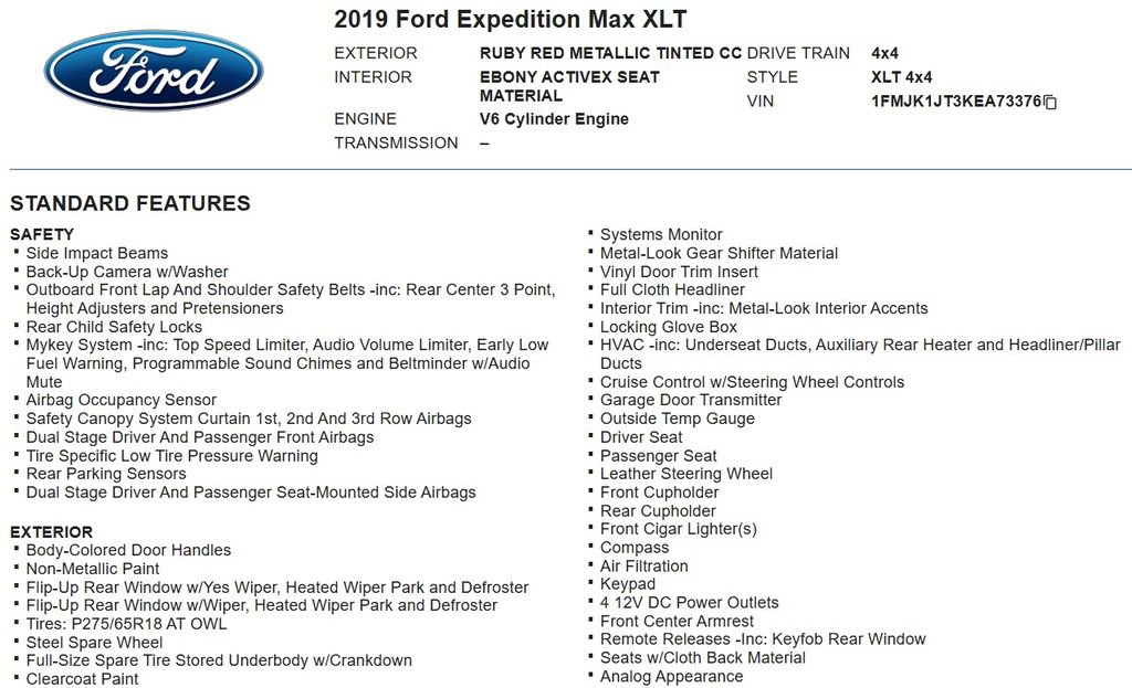 Used 2019 Ford Expedition Max XLT w/ Equipment Group 202A image 26