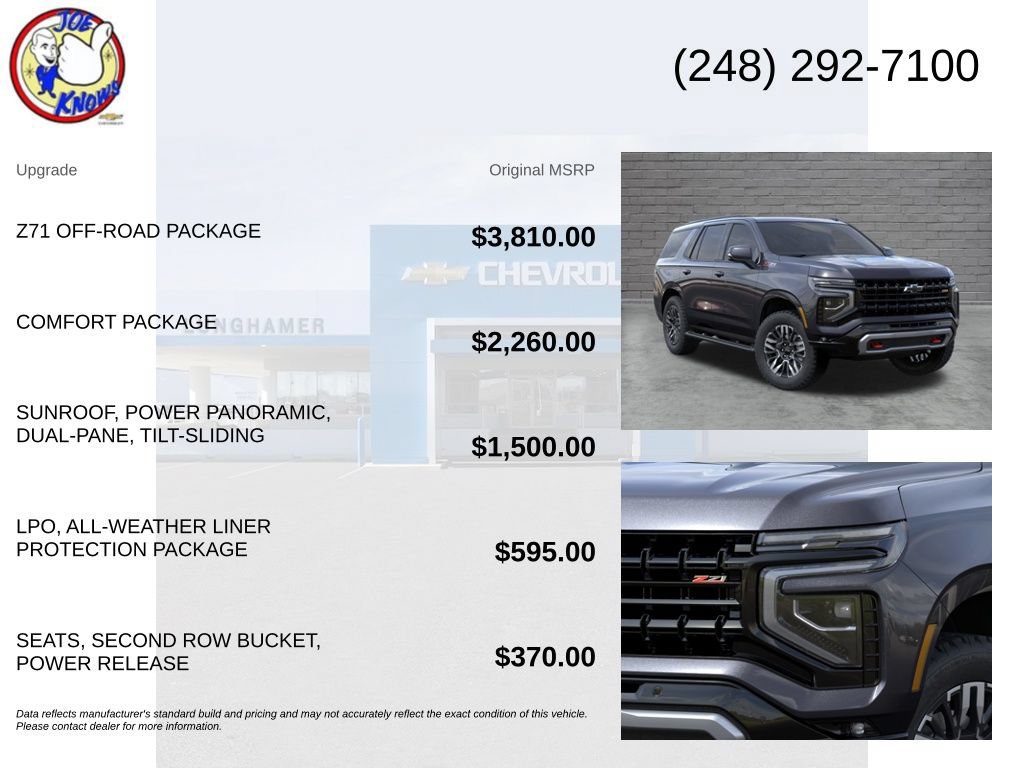 New 2026 Chevrolet Tahoe Z71 w/ Z71 Off-Road Package AWD/4WD image 5