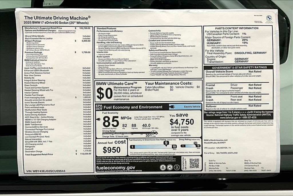 New 2025 BMW i7 eDrive50 RWD image 35