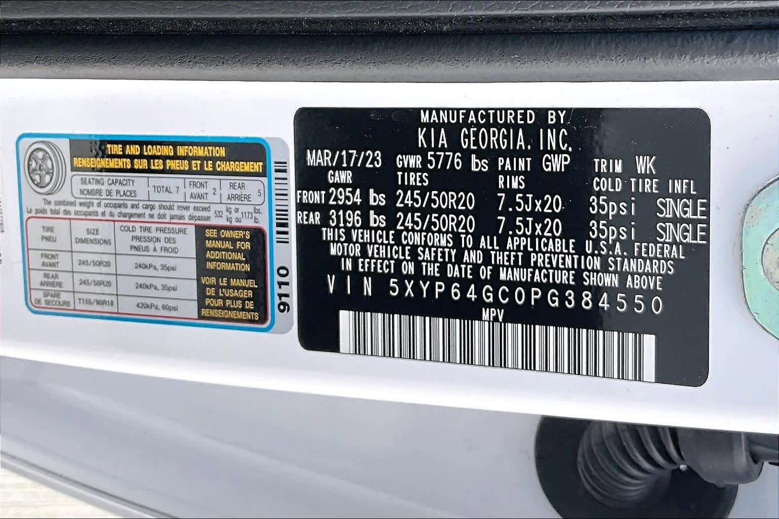 Certified 2023 Kia Telluride S w/ S Sunroof Package FWD image 32