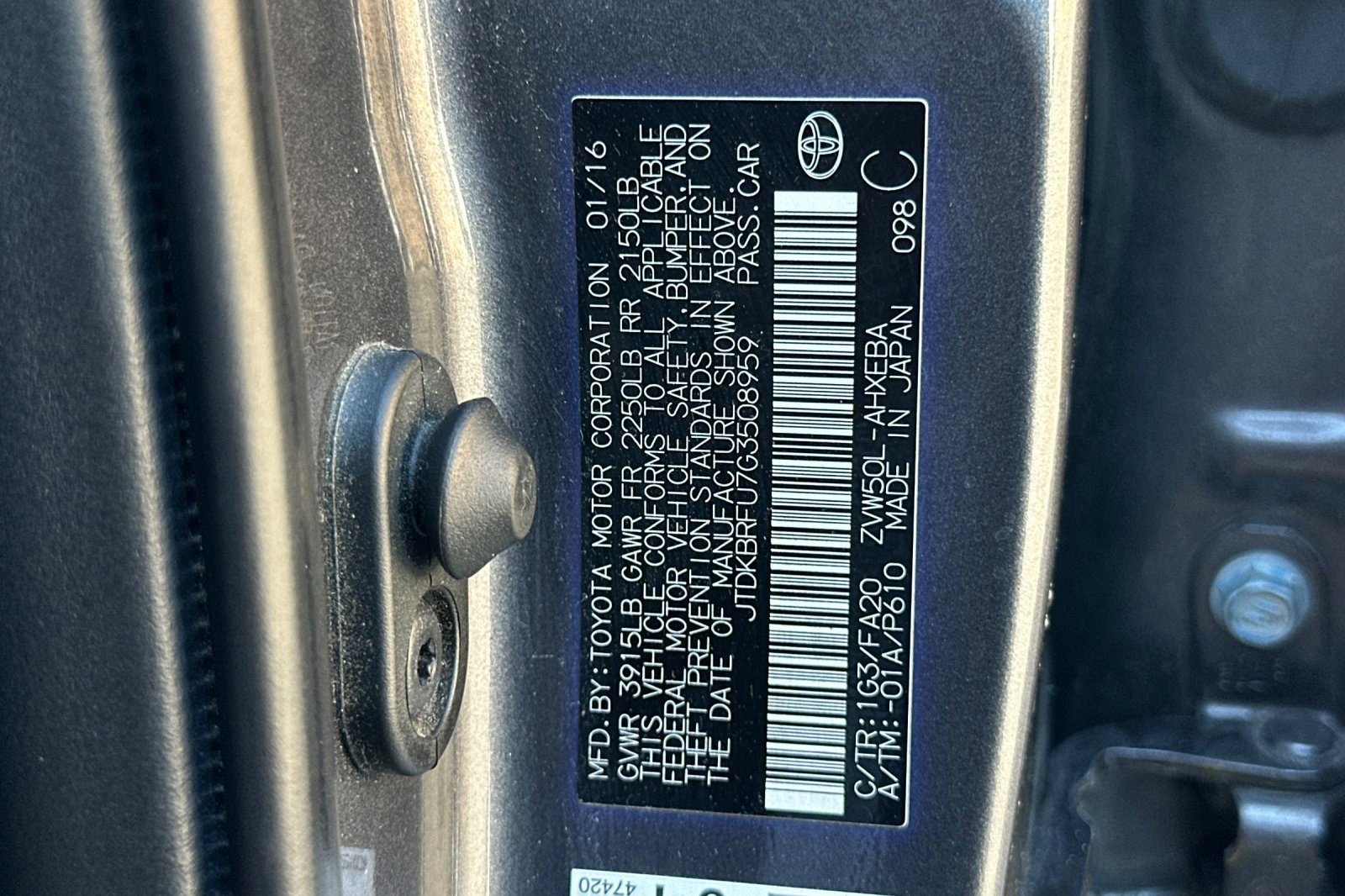 Used 2016 Toyota Prius Two FWD image 19