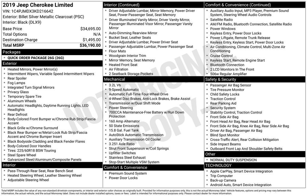 Used 2019 Jeep Cherokee Limited image 40