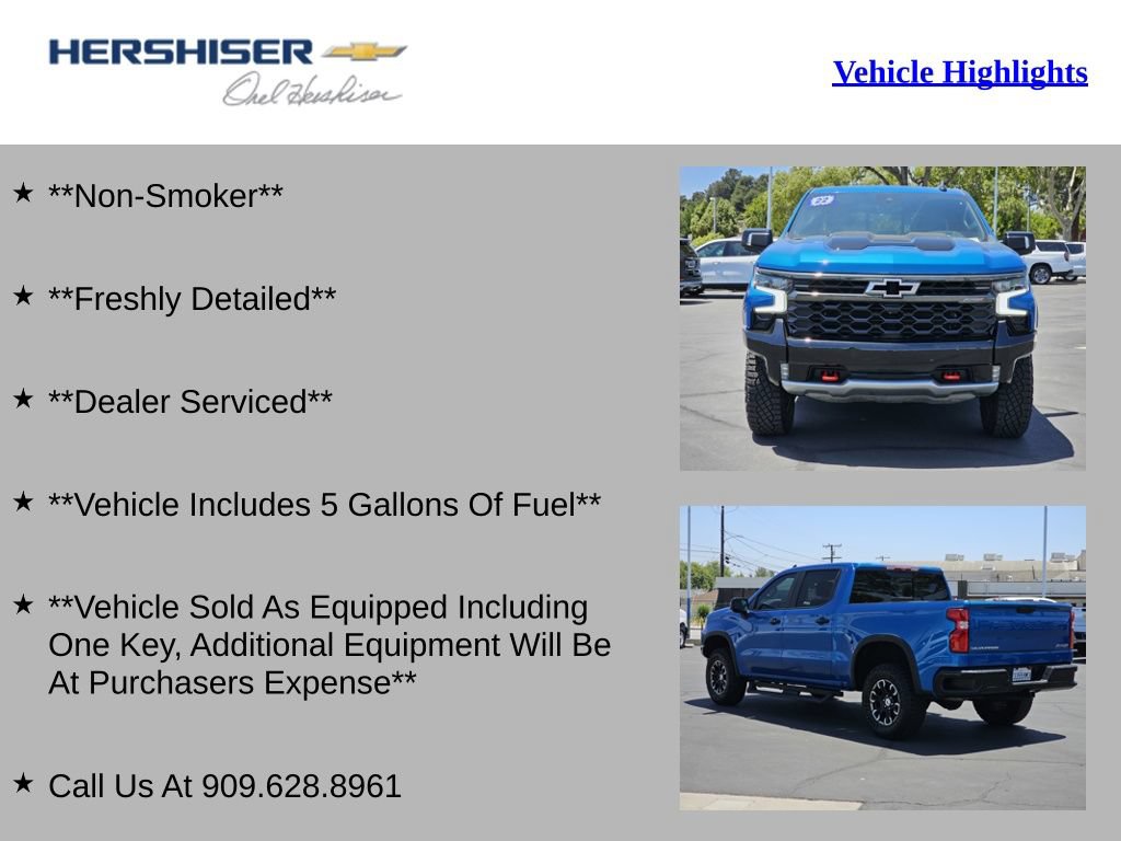 Used 2022 Chevrolet Silverado 1500 ZR2 w/ Technology Package AWD/4WD image 2