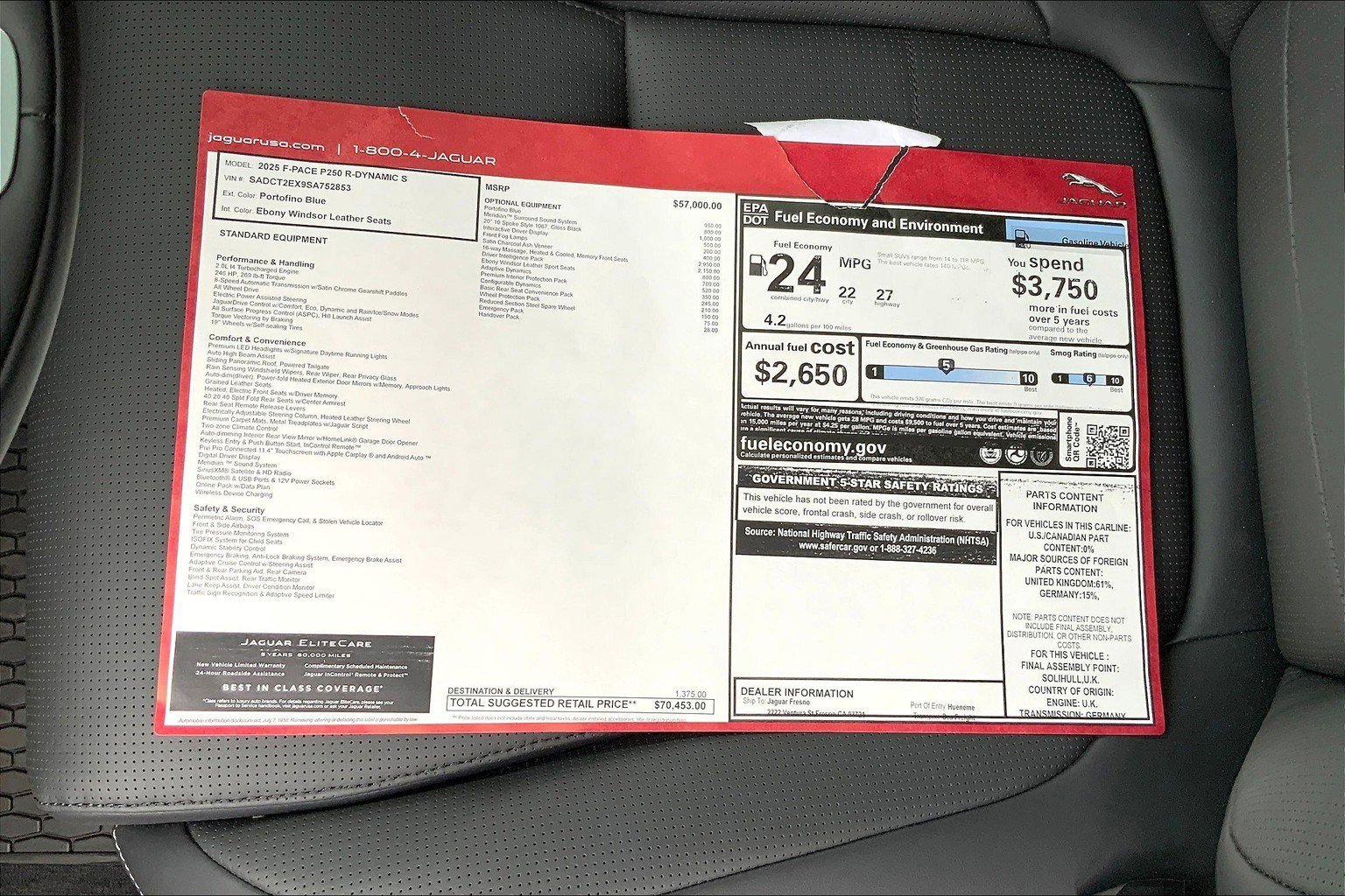 New 2025 Jaguar F-PACE R-Dynamic S image 15