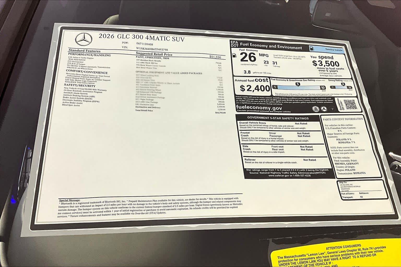 New 2026 Mercedes-Benz GLC 300 4MATIC image 18