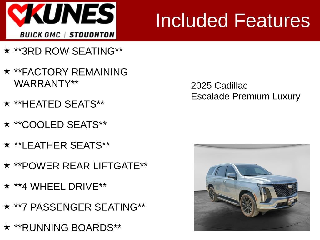 Used 2025 Cadillac Escalade Premium Luxury AWD/4WD image 3