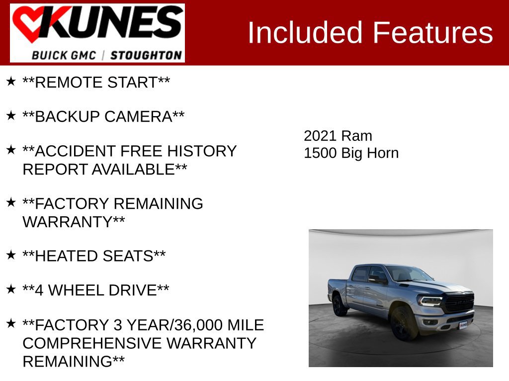 Used 2021 RAM 1500 Big Horn AWD/4WD image 2