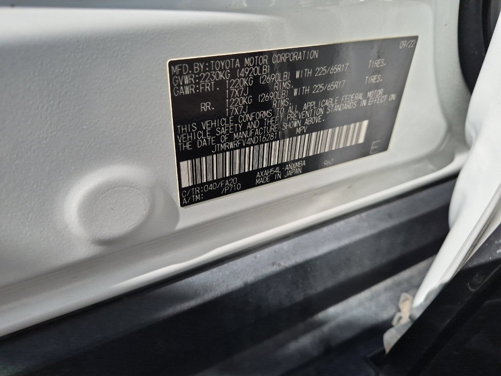 Used 2022 Toyota RAV4 XLE w/ Convenience Package AWD/4WD image 26