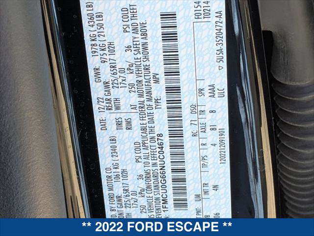 Certified 2022 Ford Escape SE image 24