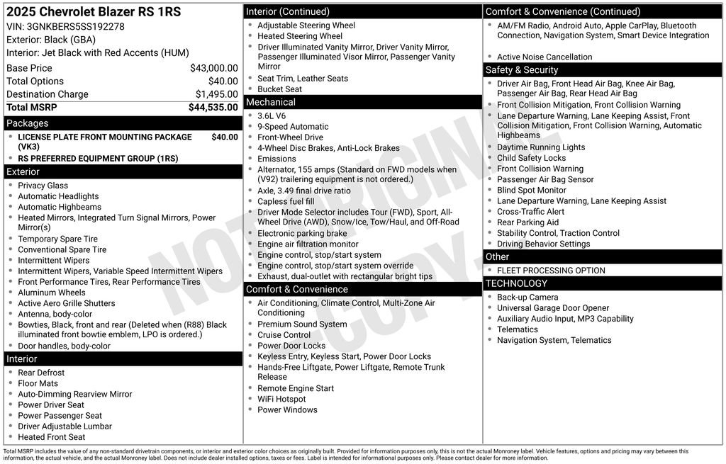 Used 2025 Chevrolet Blazer RS image 5