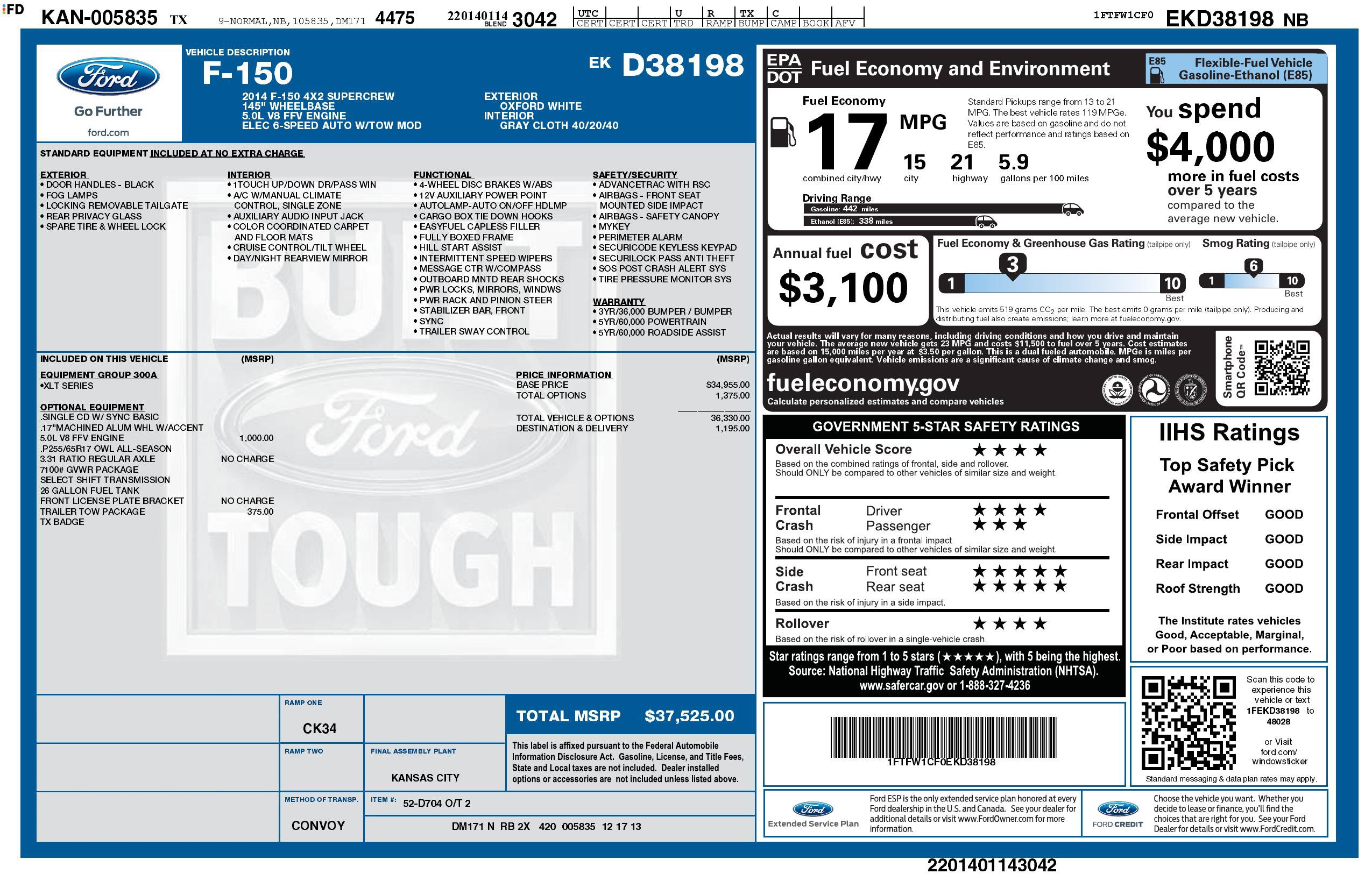 Used 2014 Ford F150 XLT w/ Trailer Tow Package RWD image 3