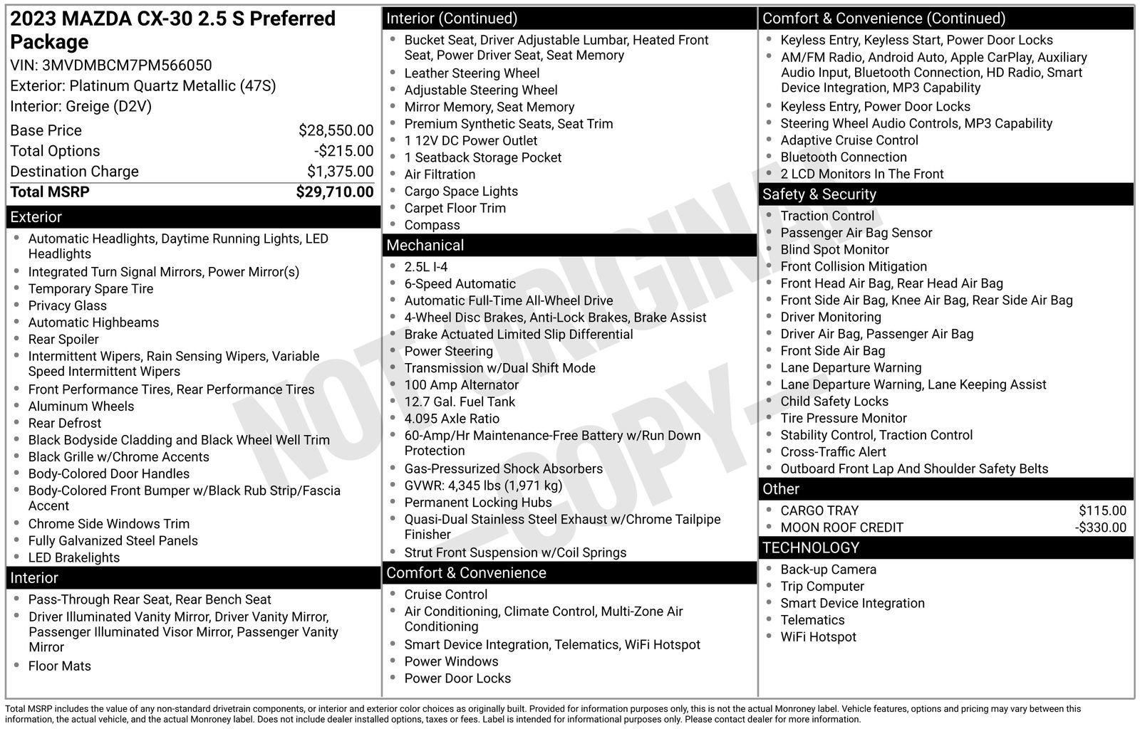 Certified 2023 MAZDA CX-30 AWD 2.5 S w/ Preferred Package image 25