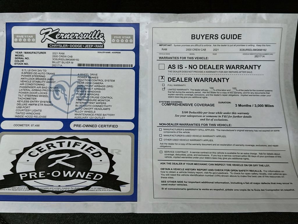 Used 2021 RAM 2500 Big Horn w/ Level B Equipment Group AWD/4WD image 37