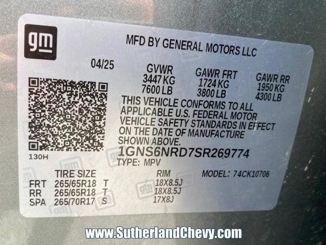 Used 2025 Chevrolet Tahoe LT AWD/4WD image 54