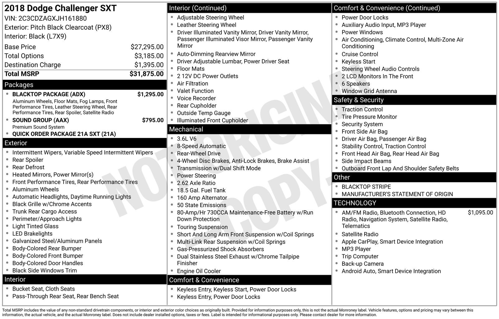 Used 2018 Dodge Challenger SXT w/ Blacktop Package image 15