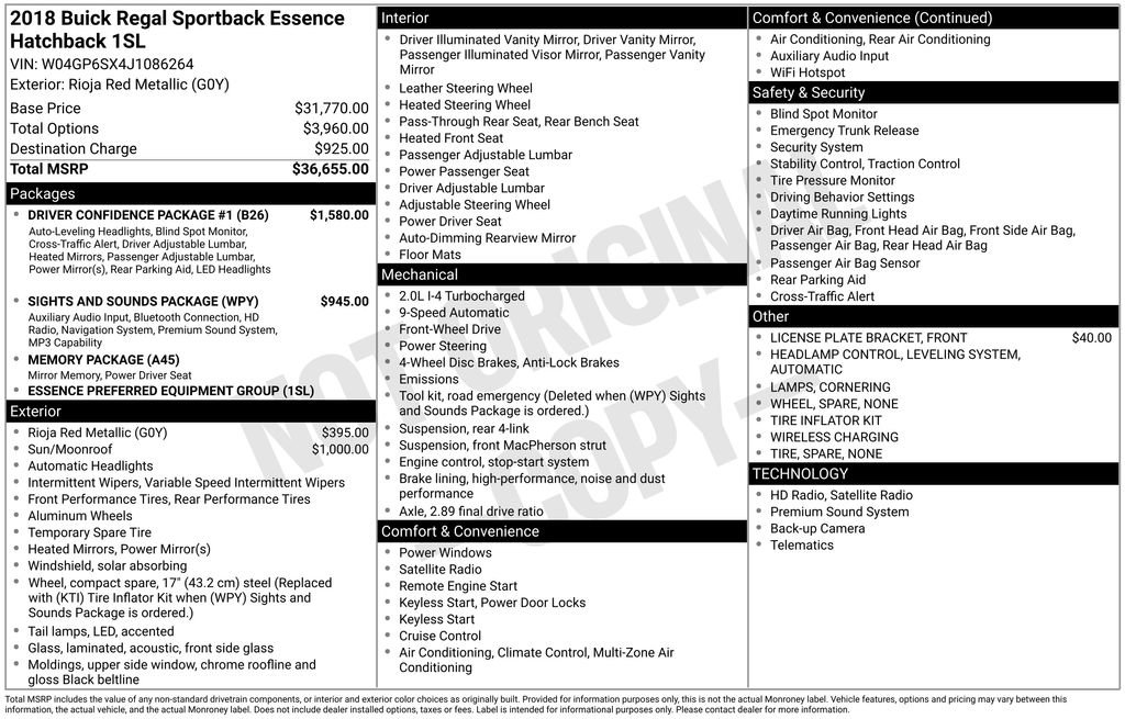 Used 2018 Buick Regal Essence w/ Driver Confidence Package #1 FWD image 43