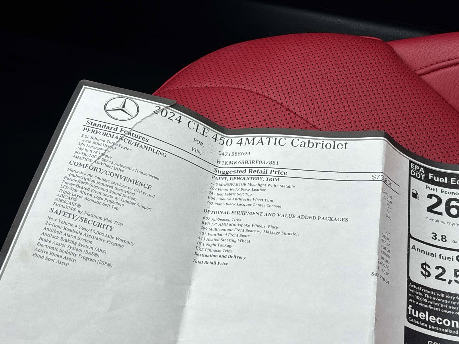 Used 2024 Mercedes-Benz CLE 450 4MATIC Cabriolet image 30