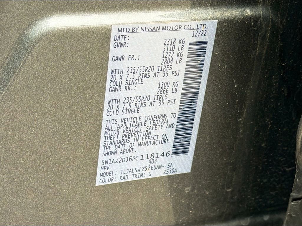 Used 2023 Nissan Murano Platinum w/ Cargo Package image 34