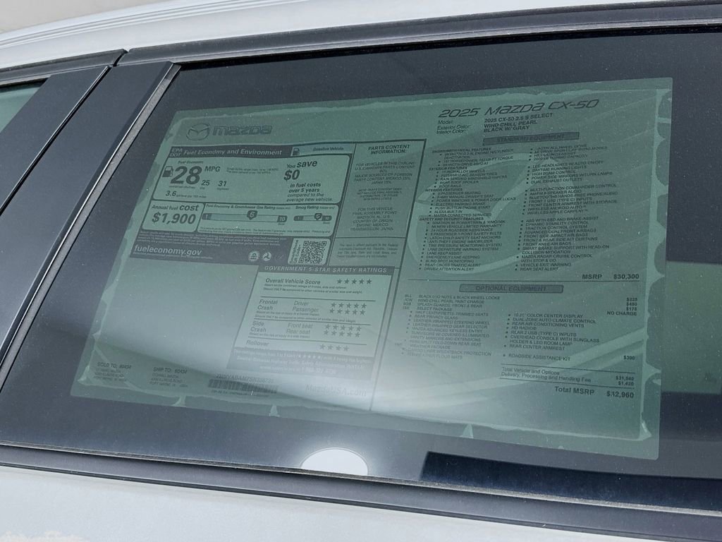New 2025 MAZDA CX-50 AWD 2.5 S w/ Weather Package image 12
