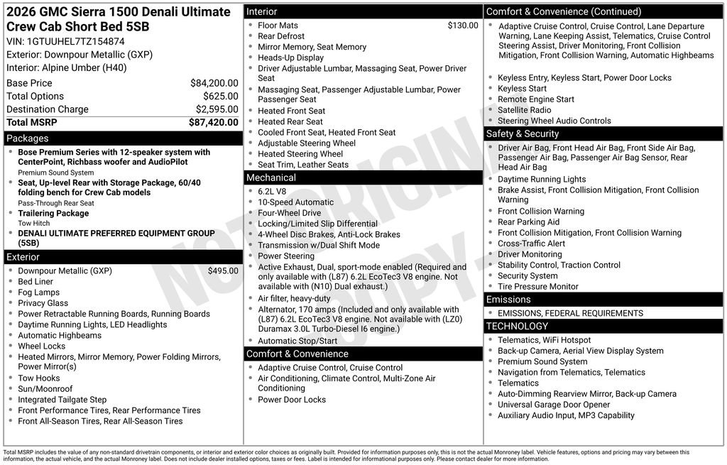 New 2026 GMC Sierra 1500 Denali Ultimate image 9