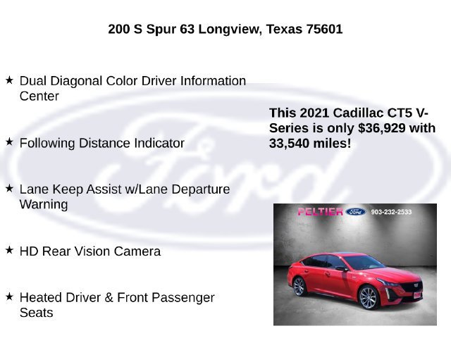 Used 2021 Cadillac CT5 V w/ Cold Weather Package RWD image 30