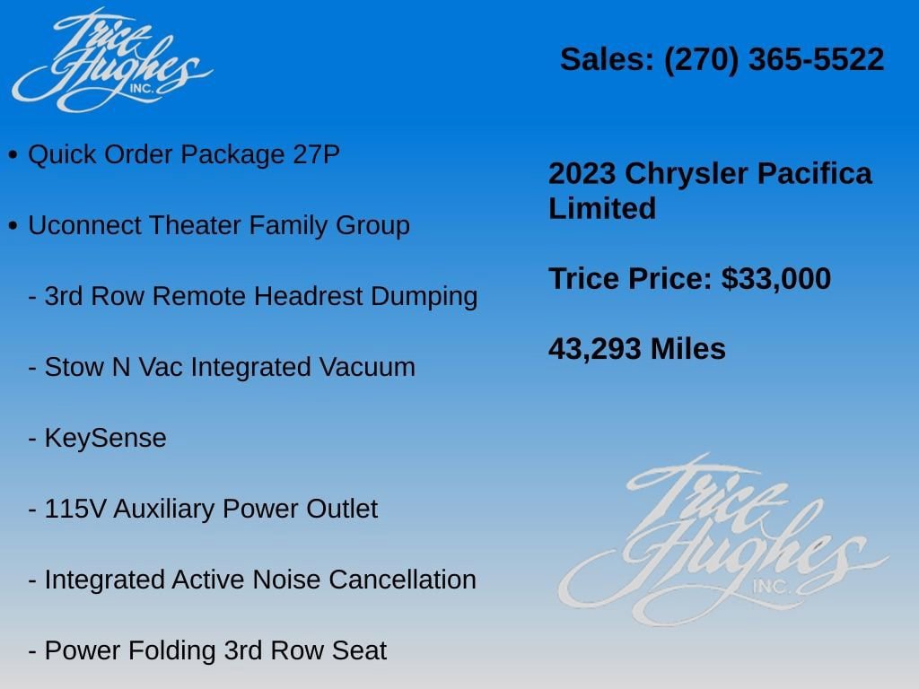 Used 2023 Chrysler Pacifica Limited w/ Uconnect Theater Family Group AWD/4WD image 7