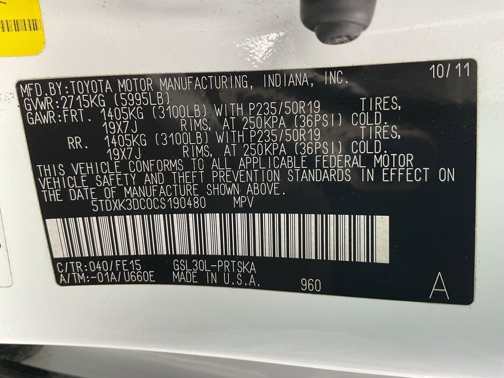 Used 2012 Toyota Sienna SE image 31