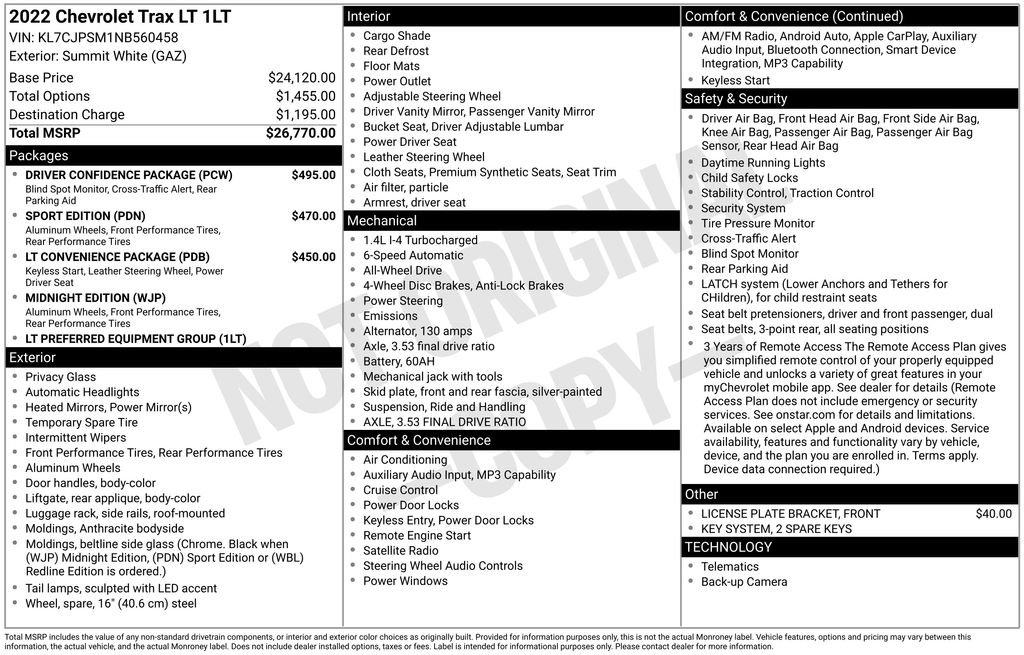 Used 2022 Chevrolet Trax LT w/ Driver Confidence Package AWD/4WD image 6
