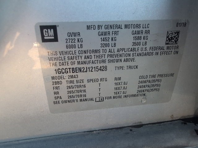 Used 2018 Chevrolet Colorado W/T w/ WT Convenience Package image 21