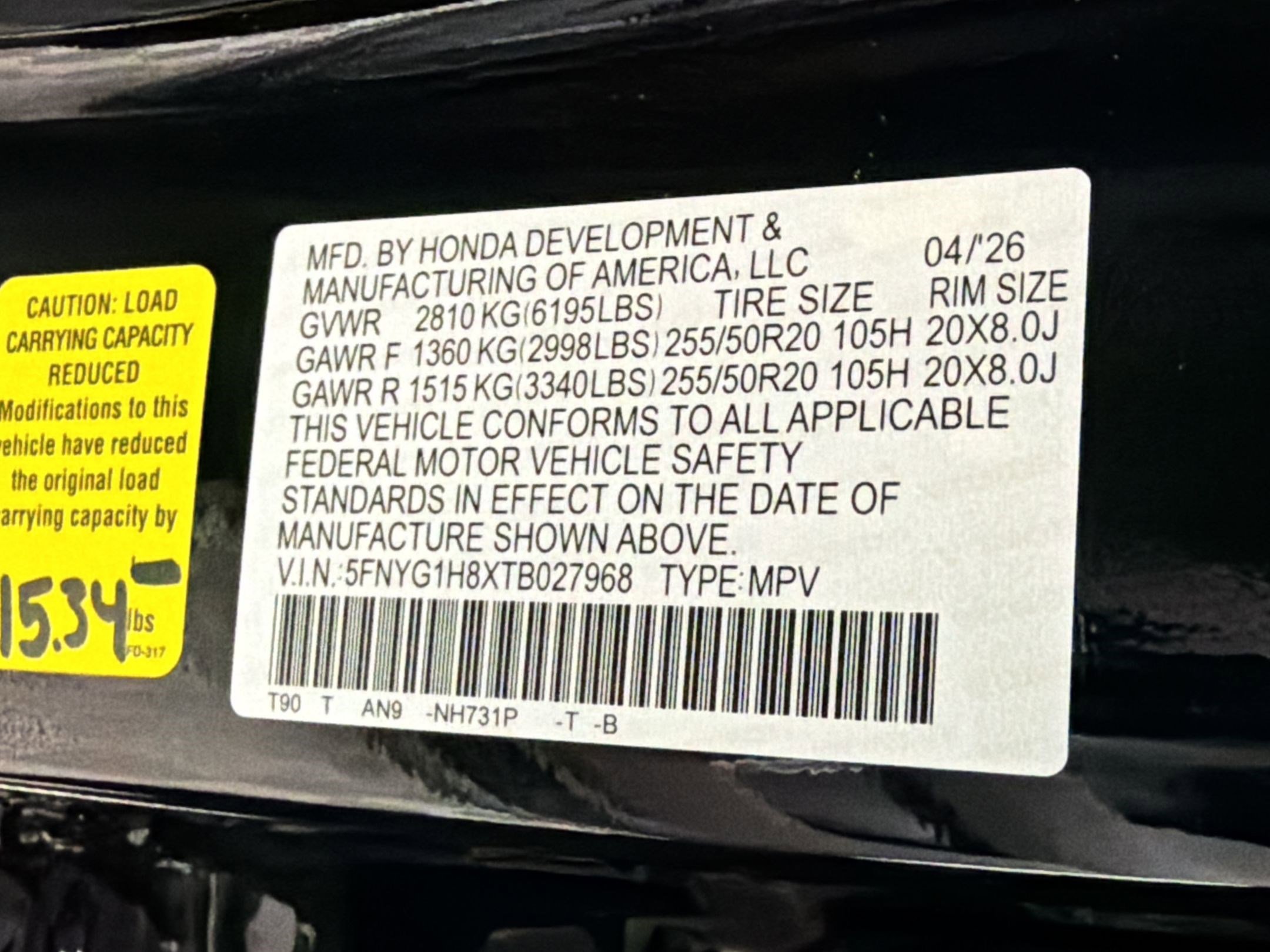 New 2026 Honda Pilot Elite image 18