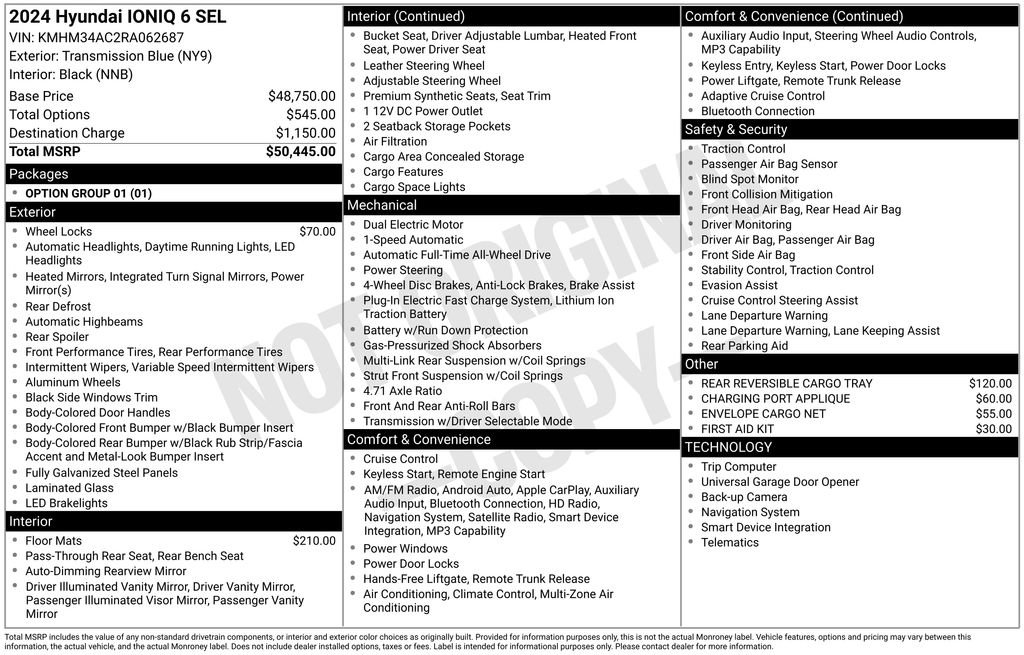 Used 2024 Hyundai Ioniq 6 SEL AWD/4WD image 32