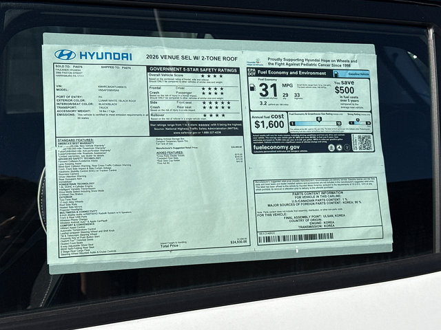 New 2026 Hyundai Venue SEL FWD image 21