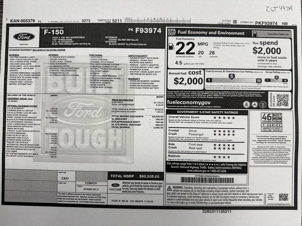 Certified 2023 Ford F150 XL w/ STX Appearance Package RWD image 31