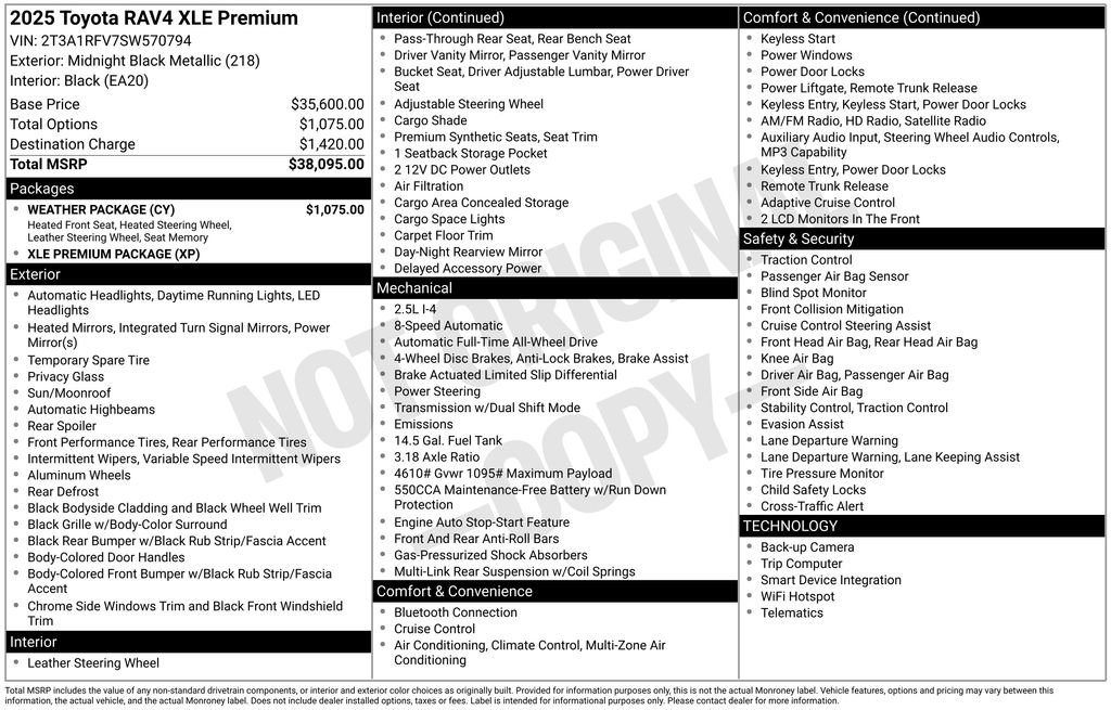 Used 2025 Toyota RAV4 XLE Premium w/ Weather Package AWD/4WD image 44