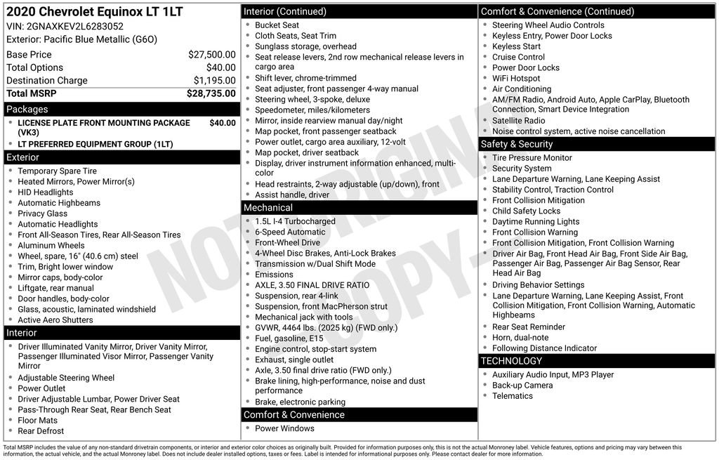 Used 2020 Chevrolet Equinox LT image 6