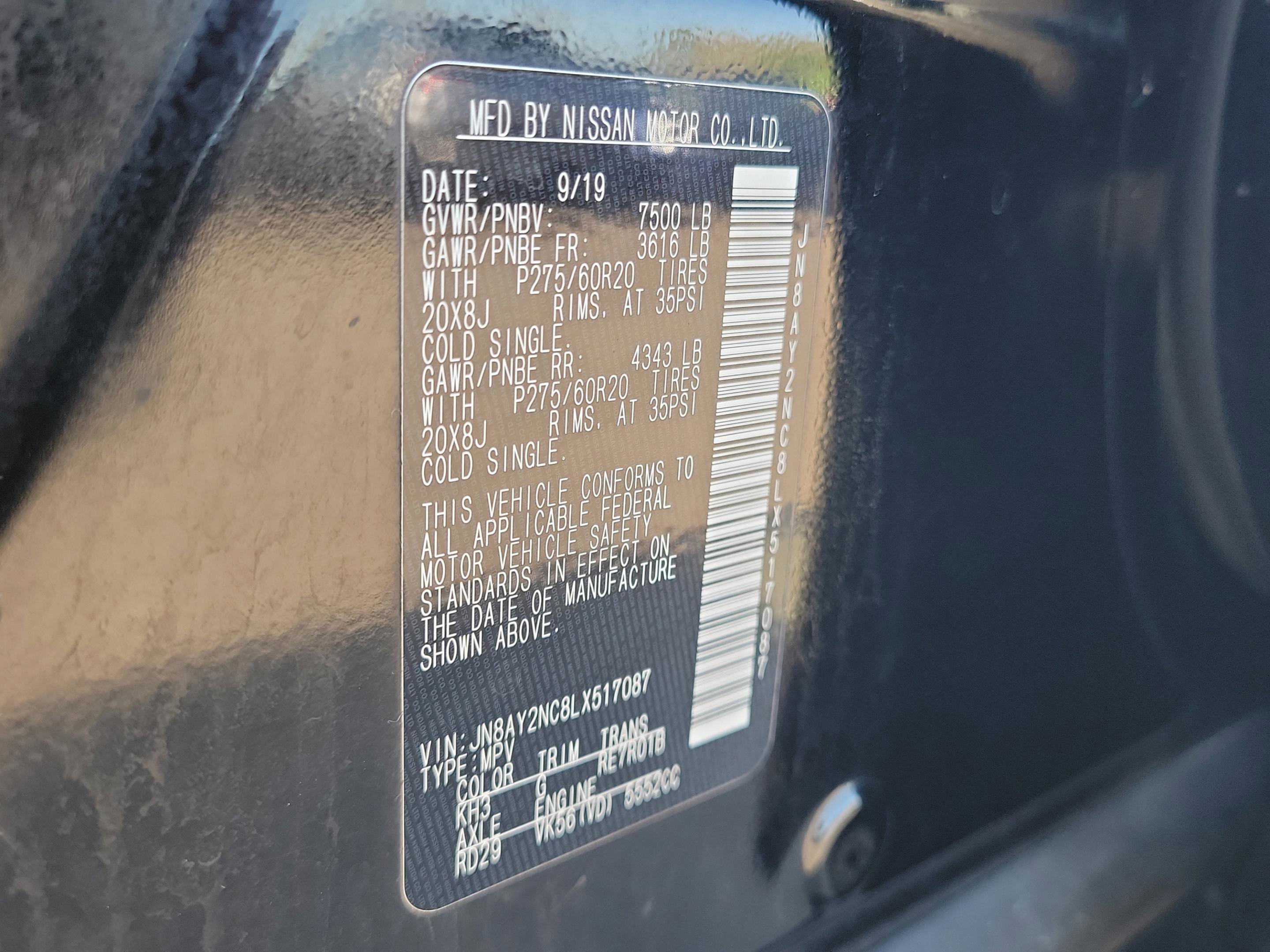 Certified 2020 Nissan Armada SL w/ Premium Package image 39